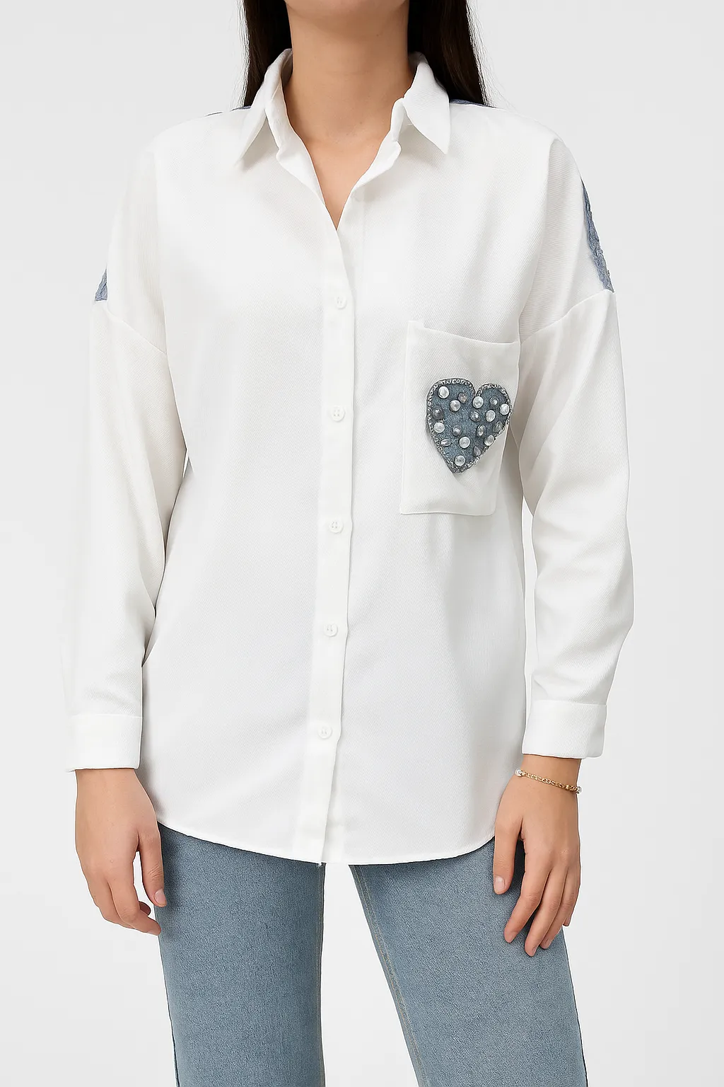 T-Shirt Heart Pocket Stone