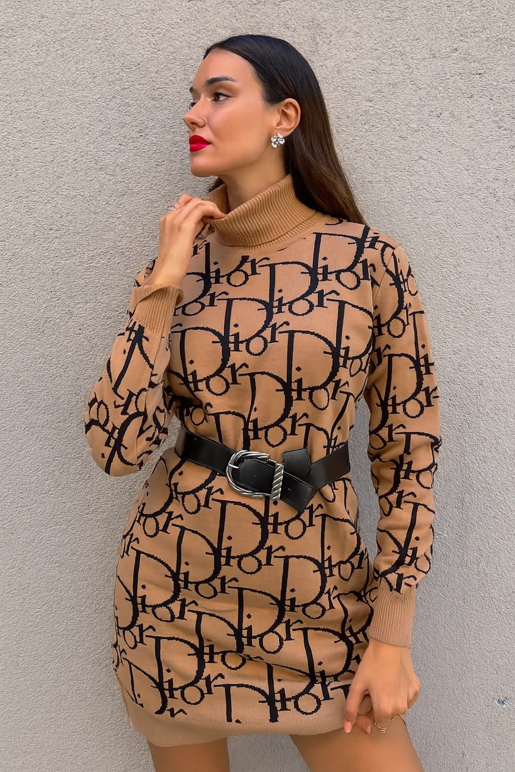 Dress Knit Tunic With Belt