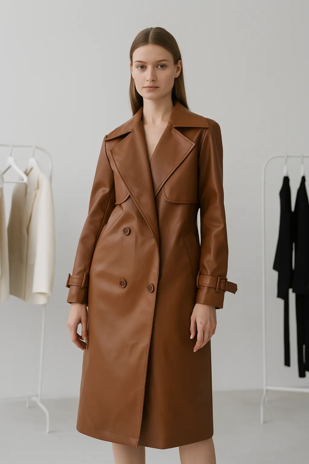 Zara Leather Coat